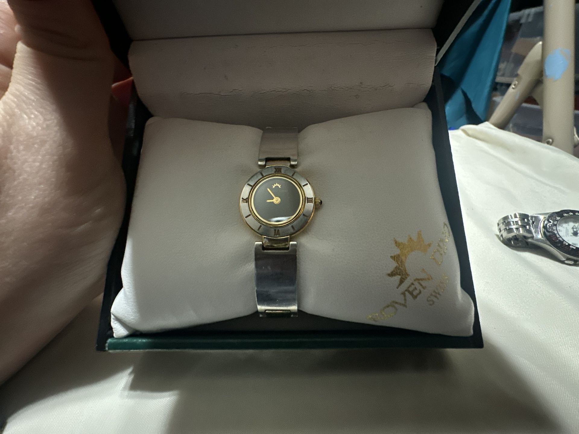 Roven Dino Swiss Two-Tone Dress Watch With Box, Papers & Full Links 5