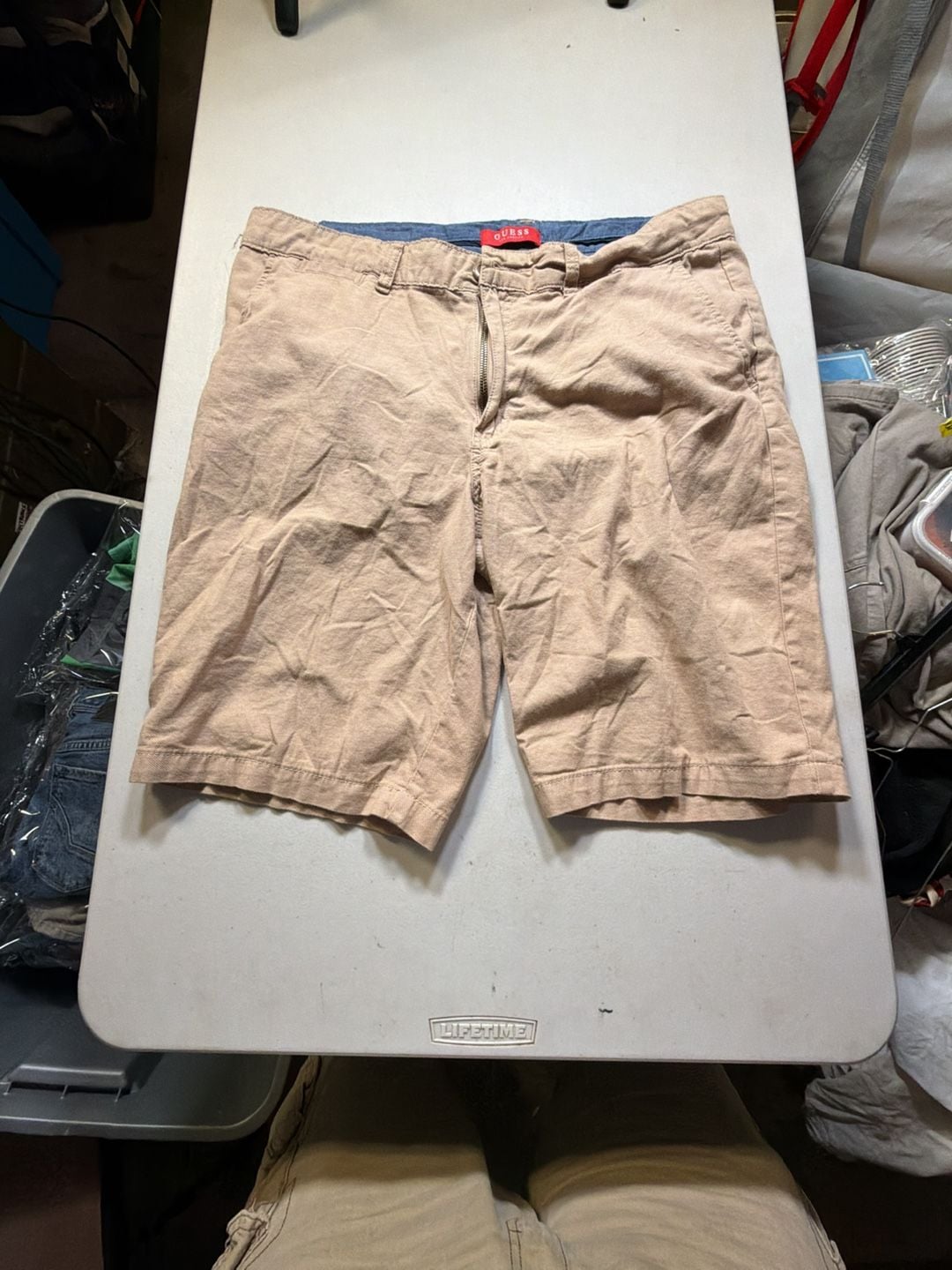 Guess Los Angeles Chino Shorts Size 36 Beige 2