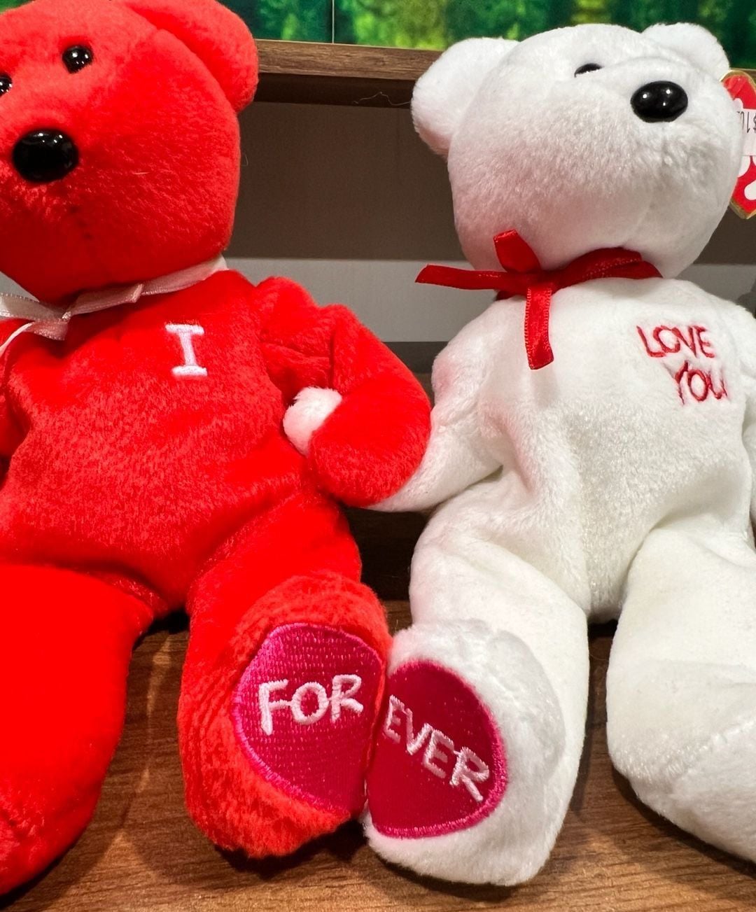 Ty Beanie Babies I Heart U Valentine Bears Set Plush 2