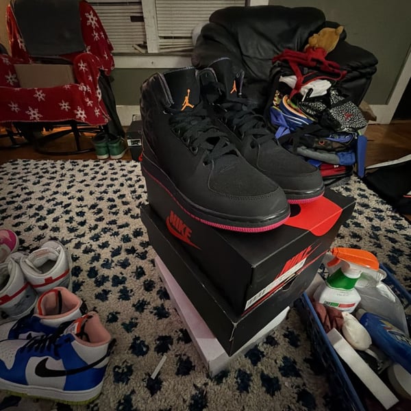 Jordan 1 Flight 3 Black/Orange/Pink Sneakers Size 9 Y or 10.5 W
