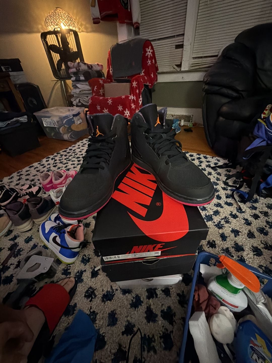 Jordan 1 Flight 3 Black/Orange/Pink Sneakers Size 9 Y or 10.5 W 6
