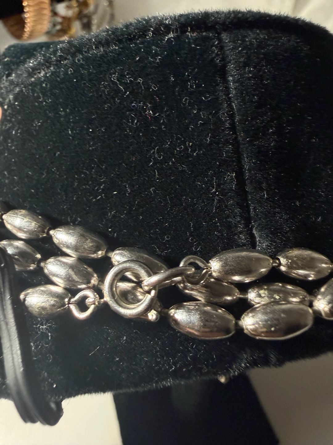 Napier Silver Tone Oval Bead Long Necklace 5