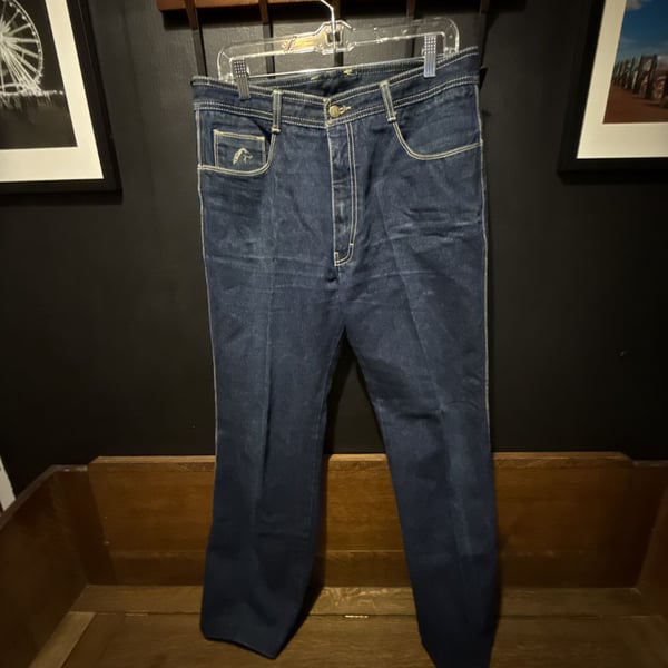 Jordache Vintage Jeans Size 36 Dark Wash Horse Embroidered