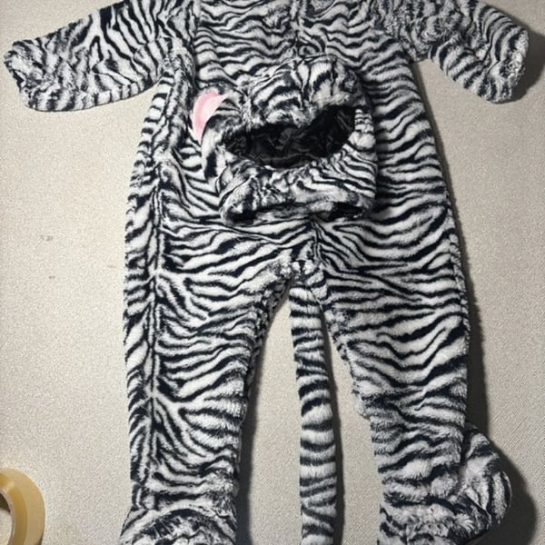 Animal Planet Zebra Costume Size 18-24 Months Plush Jumpsuit