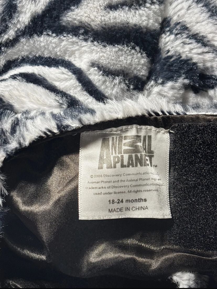 Animal Planet Zebra Costume Size 18-24 Months Plush Jumpsuit 5