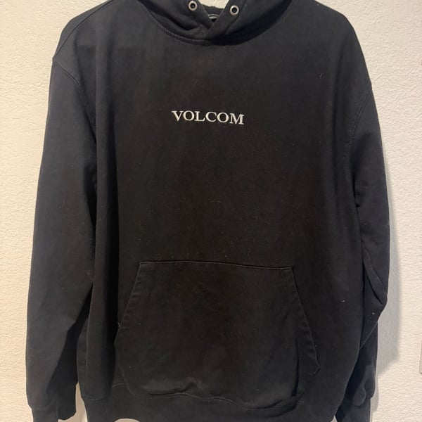Volcom Stone Pullover Hoodie Black Fleece