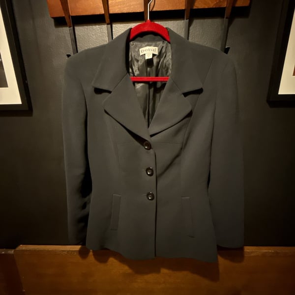 bebe Black Tailored Blazer Jacket Black Size 6