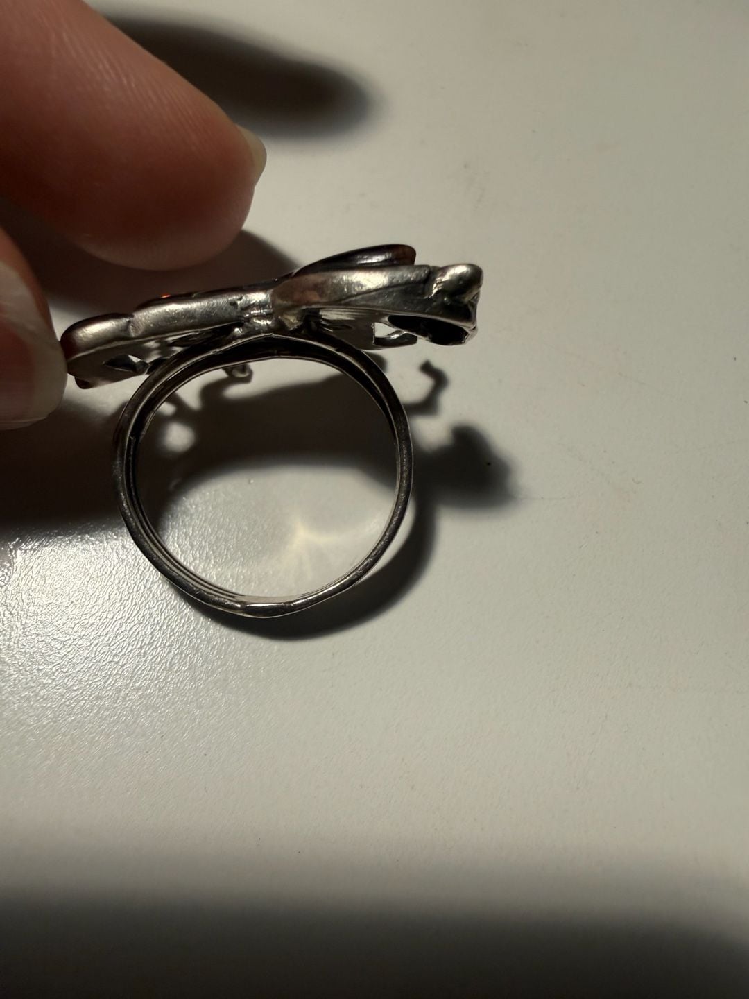 Philip's Sterling Silver Prancing Horse Opal Inlay Ring 6