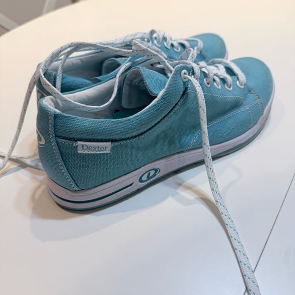 Dexter Katie Bowling Shoes Sky Blue Canvas
