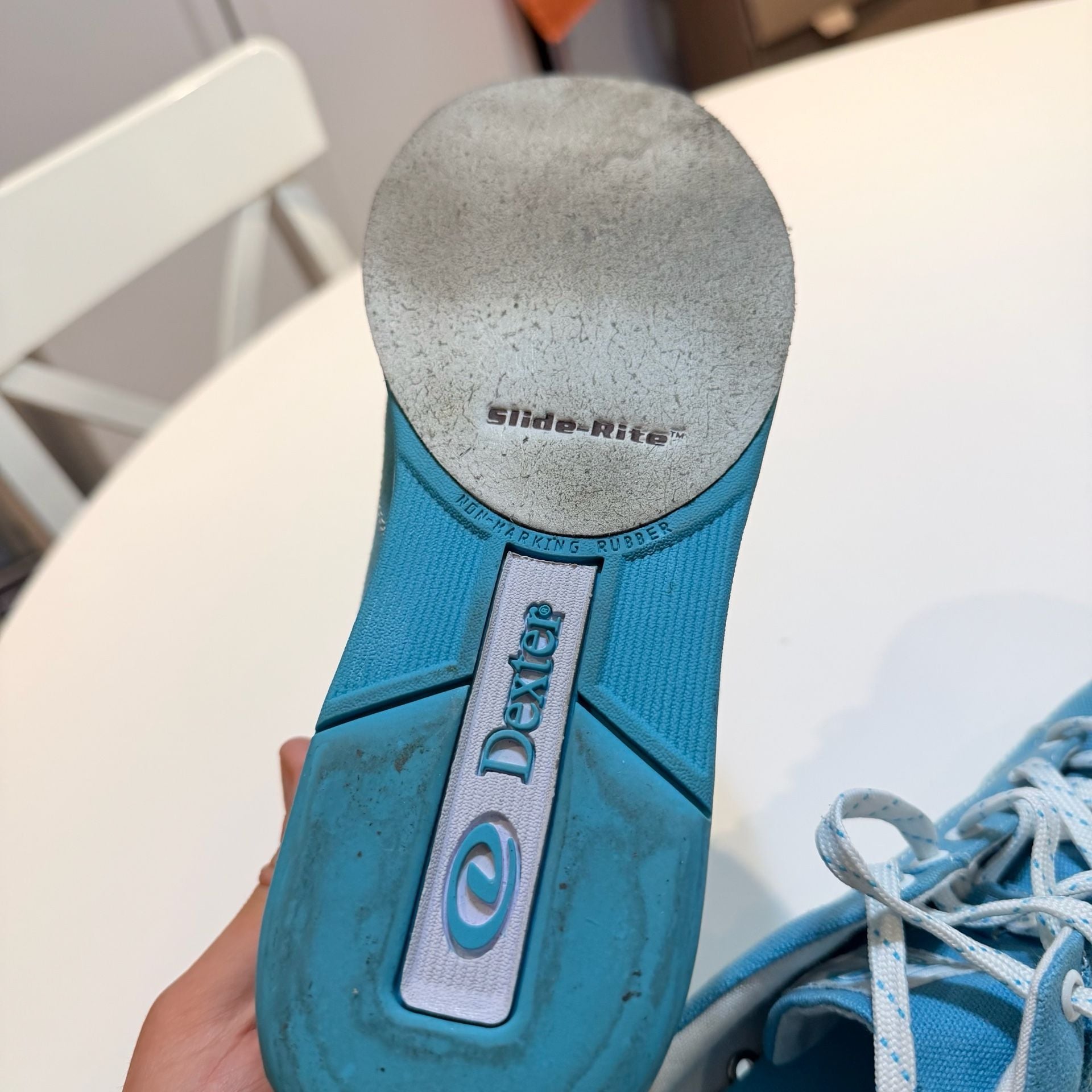 Dexter Katie Bowling Shoes Sky Blue Canvas 7