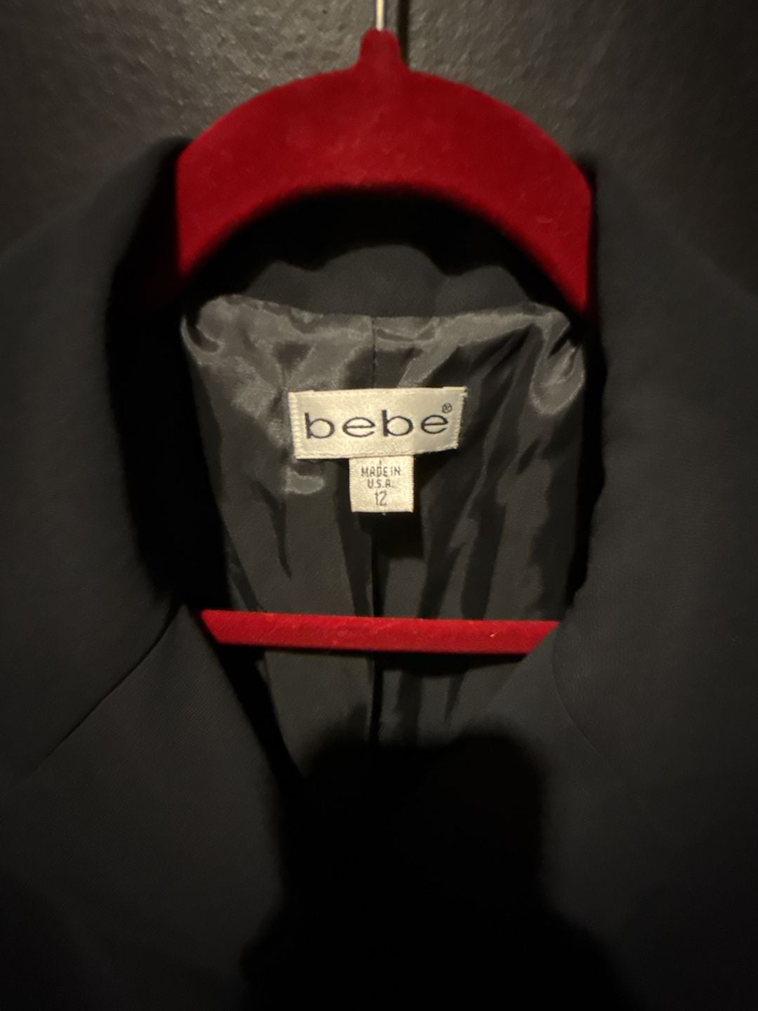 bebe Black Tailored Blazer Jacket Black Size 6 7