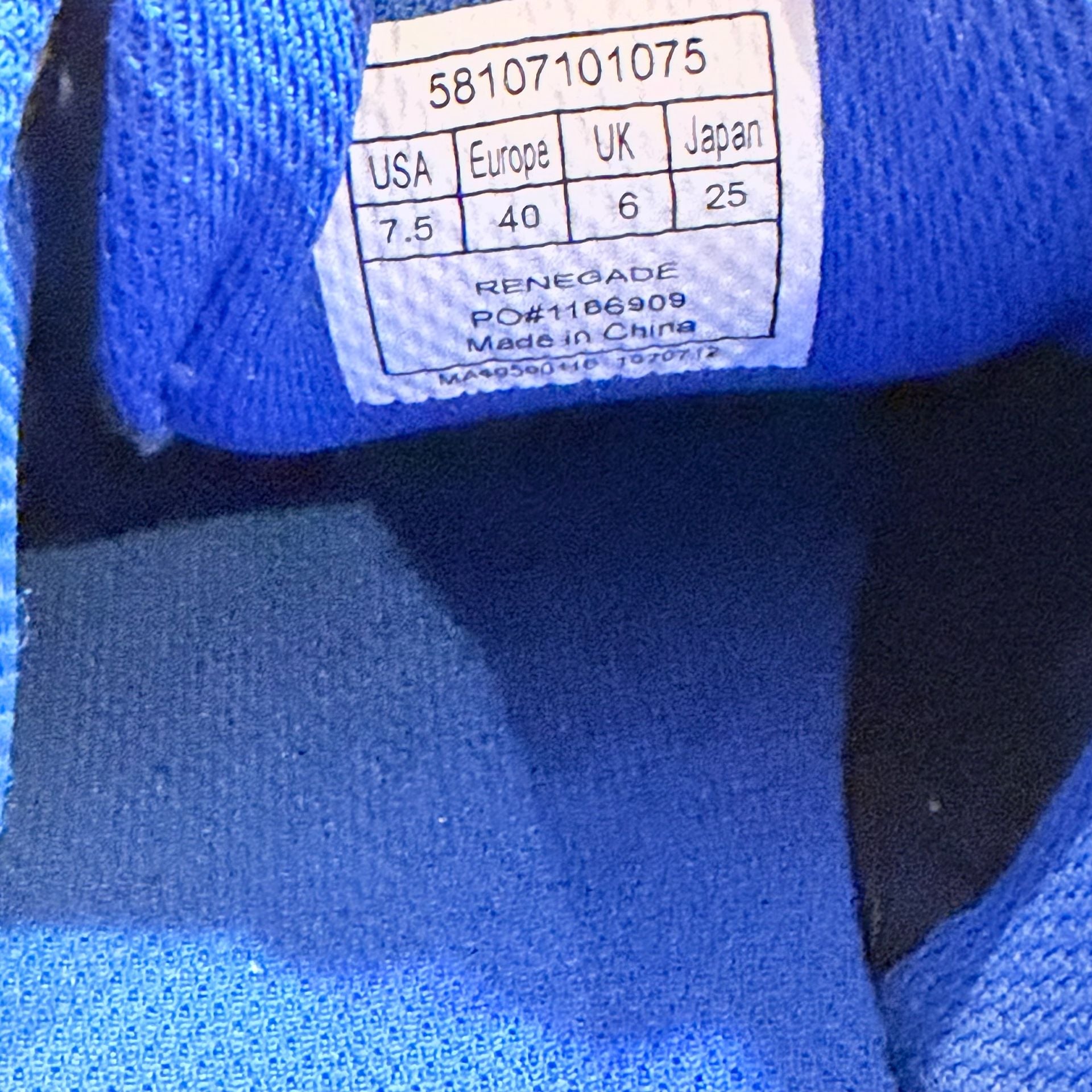 Brunswick Renegade Bowling Shoes Size 7.5 Black Royal 5