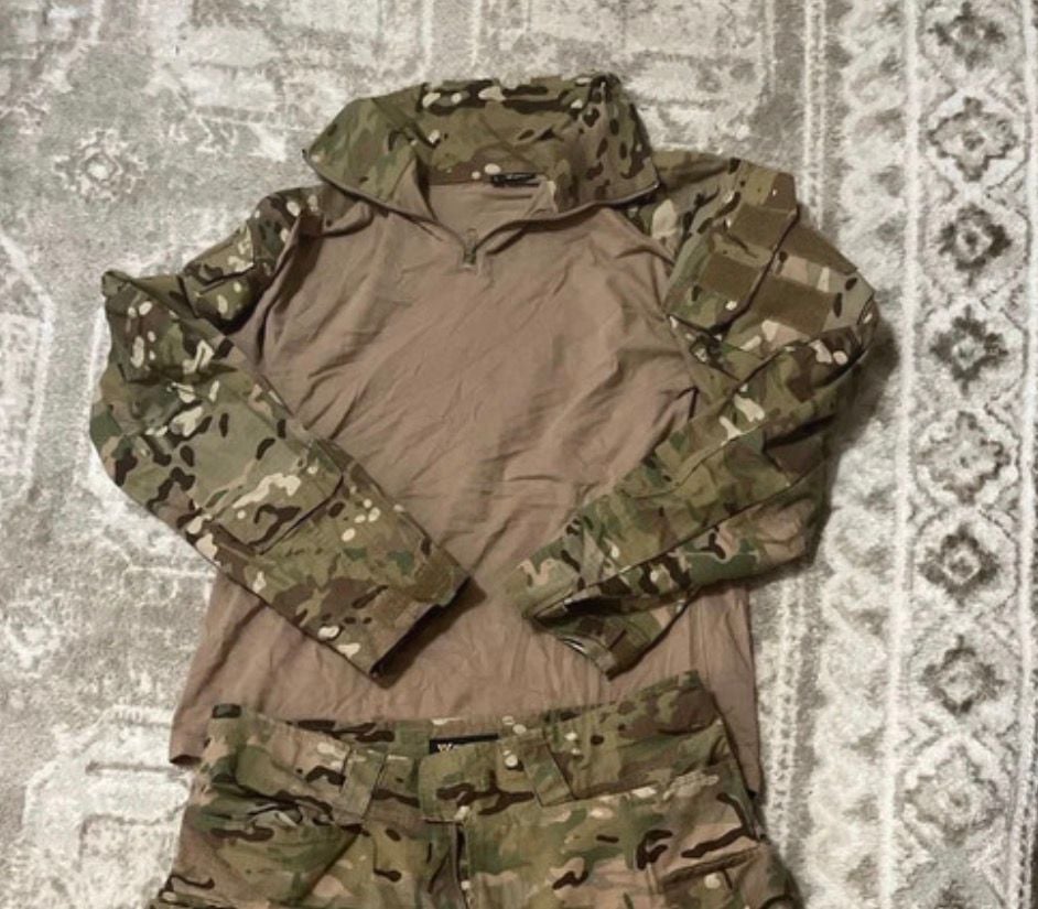 Idogear Tactical Shirt Size L Multicam Camo 1/4 Zip Long Sleeve 1