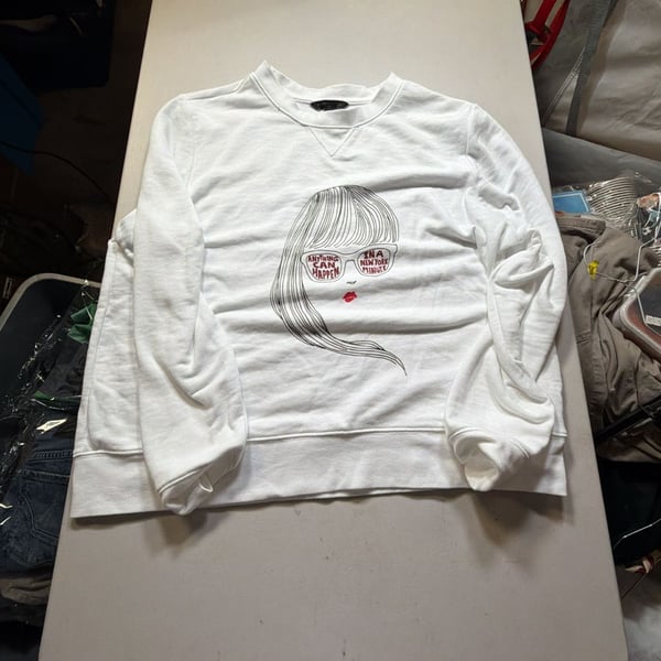 Banana Republic Graphic Sweatshirt Size M White New York Minute