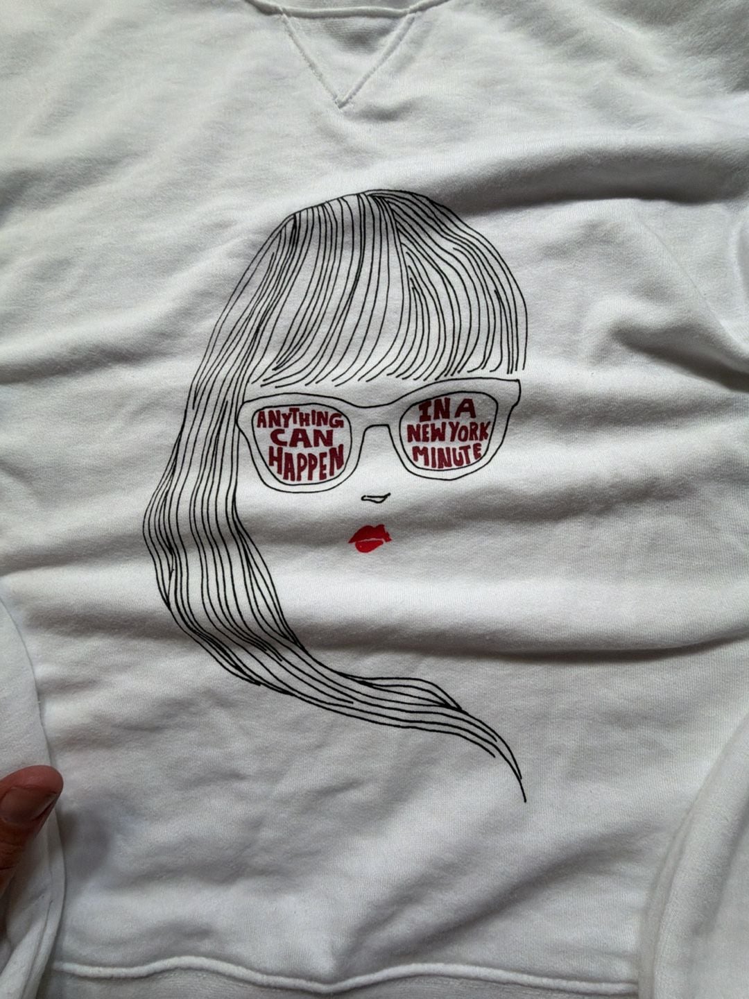 Banana Republic Graphic Sweatshirt Size M White New York Minute 4