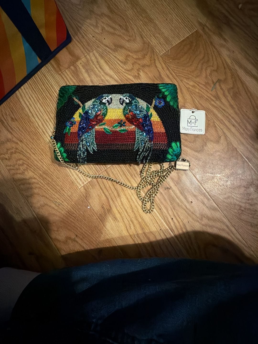 Mary Frances Birds of a Feather Beaded Crossbody Bag 3