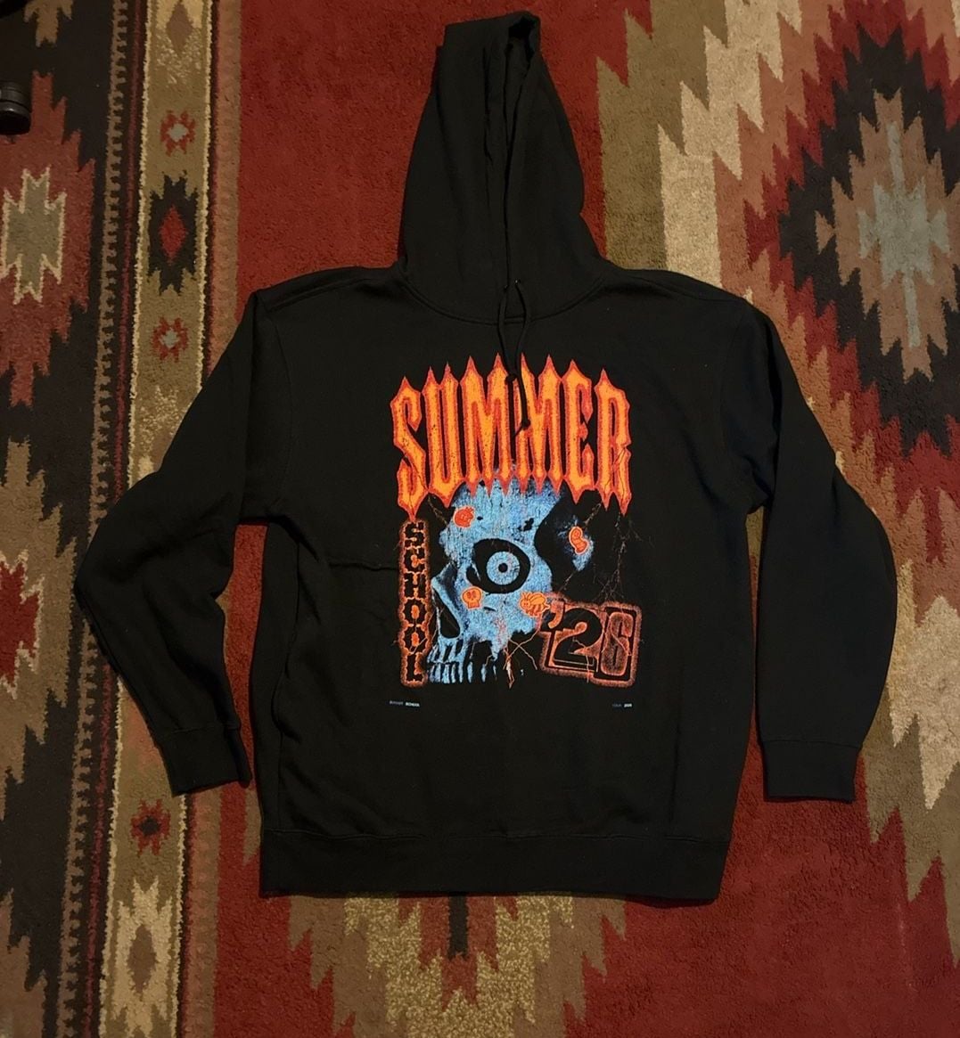 Summer School Tour 2024 Hoodie Size X-Large Black Graphic Pullover 2