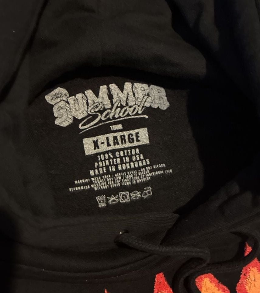 Summer School Tour 2024 Hoodie Size X-Large Black Graphic Pullover 4