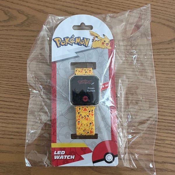 Pokemon Pikachu LED Watch Printed Strap New