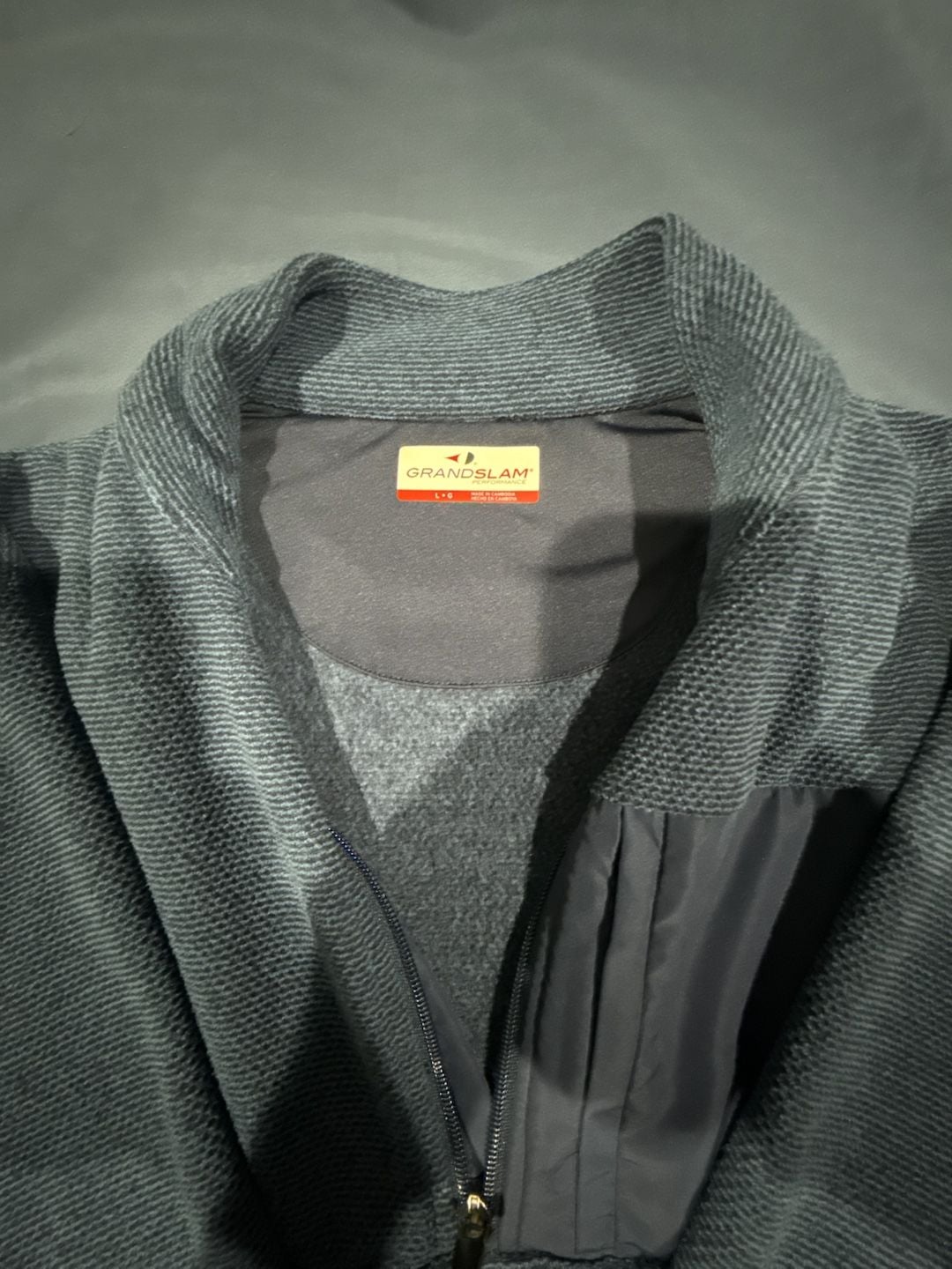 Grand Slam Performance Quarter-Zip Pullover Size L Blue Fleece 3