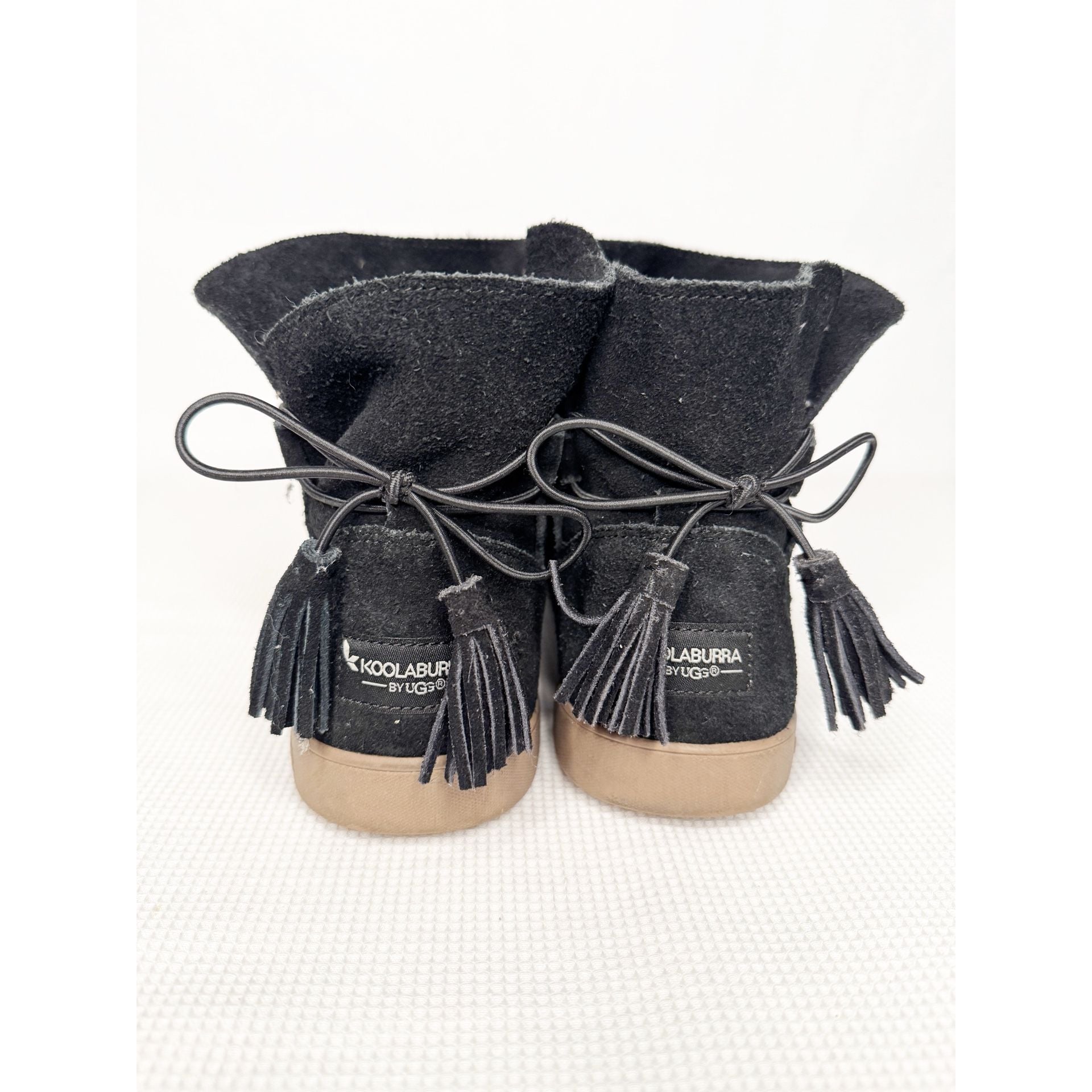 Koolaburra by UGG Skyller Ankle Boots Black Suede Tassel SZ 8 5