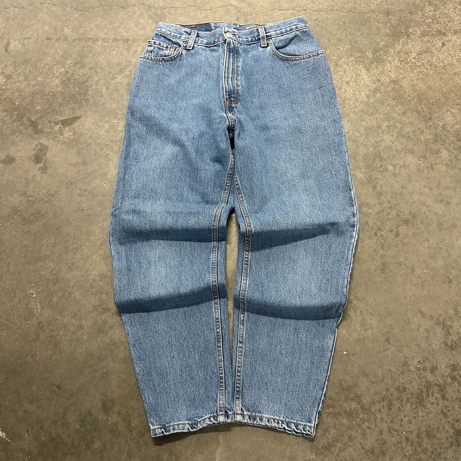 Levi's 550 Relaxed Fit Tapered Leg Jeans Size 12 Pet M Blue Denim 2