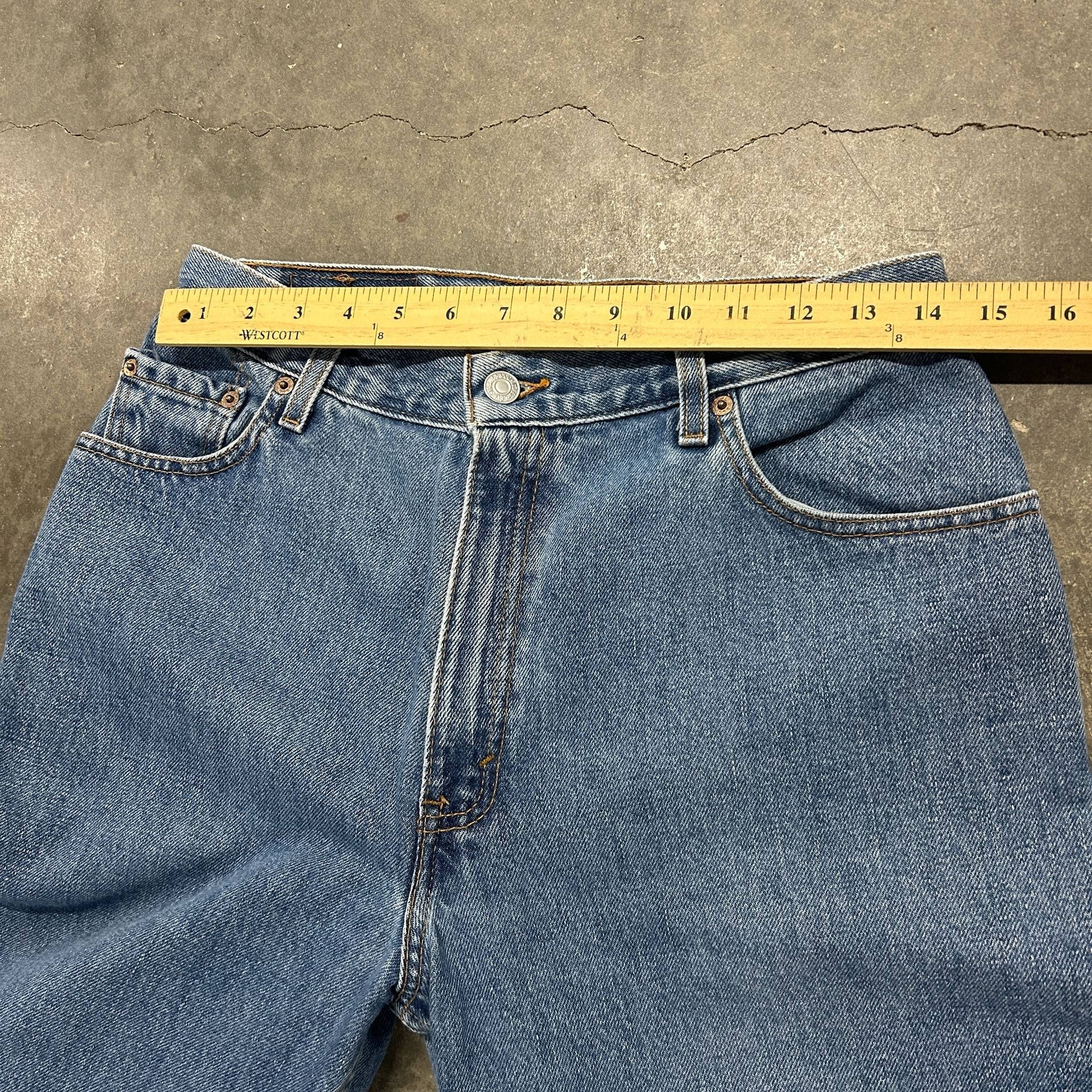 Levi's 550 Relaxed Fit Tapered Leg Jeans Size 12 Pet M Blue Denim 6