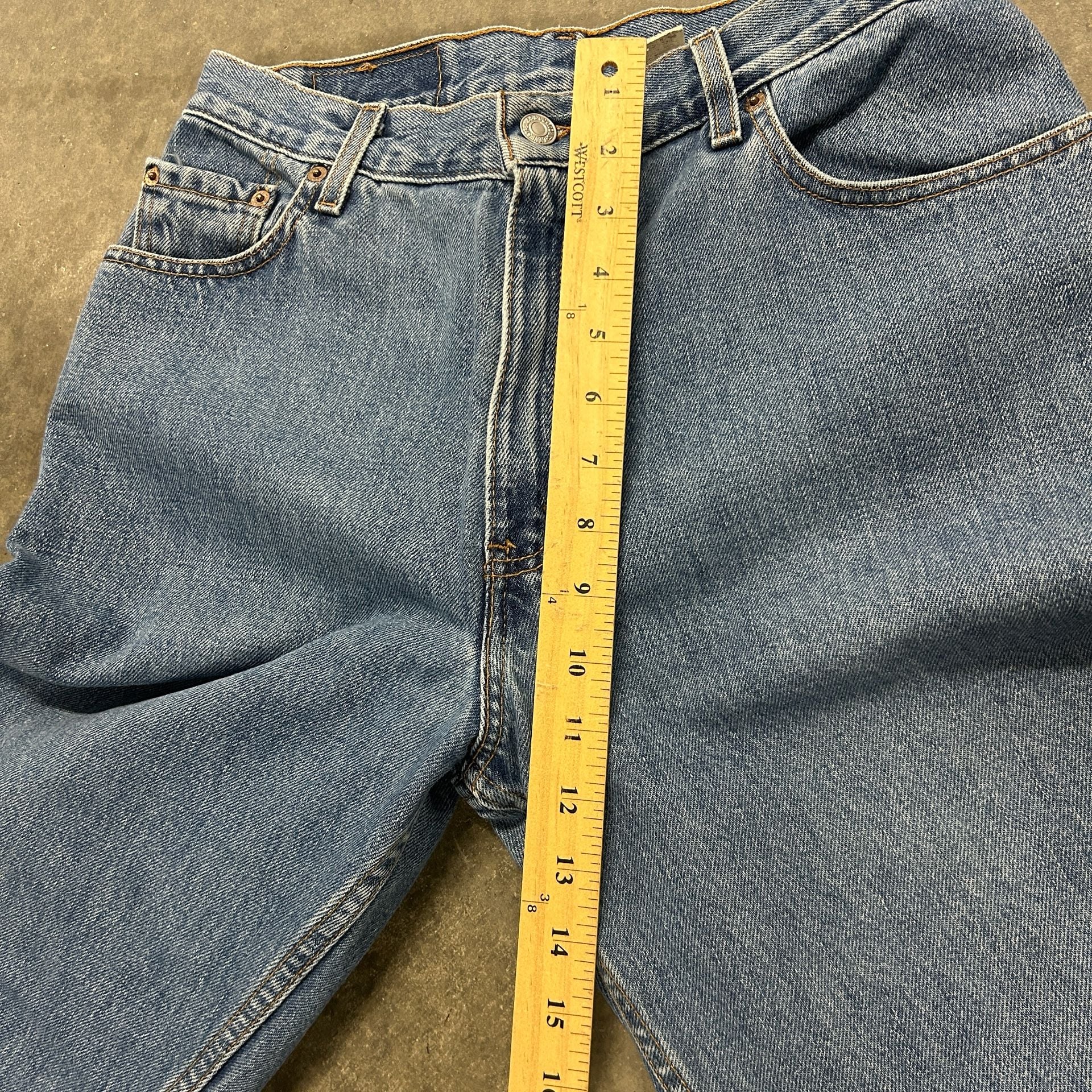 Levi's 550 Relaxed Fit Tapered Leg Jeans Size 12 Pet M Blue Denim 7