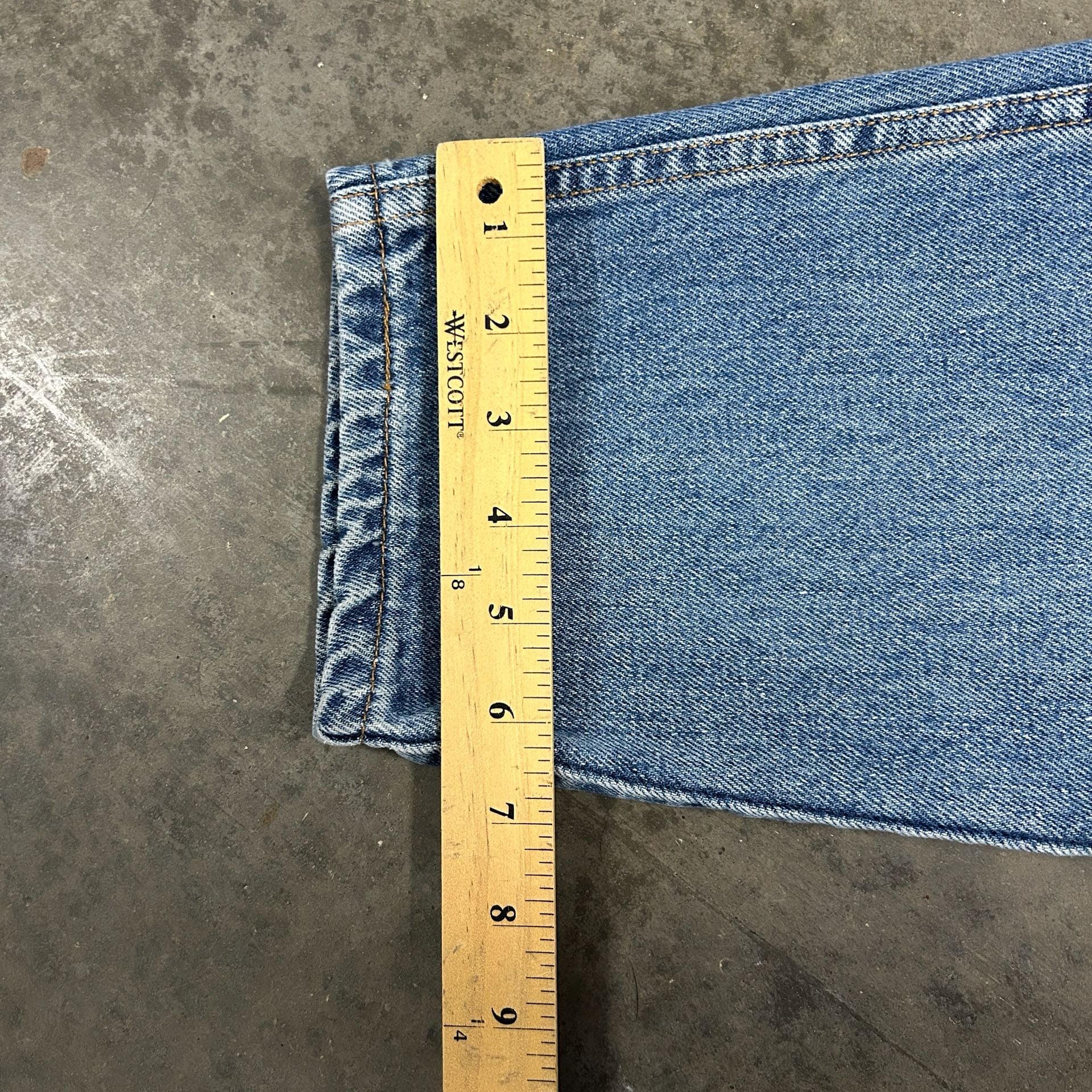Levi's 550 Relaxed Fit Tapered Leg Jeans Size 12 Pet M Blue Denim 9