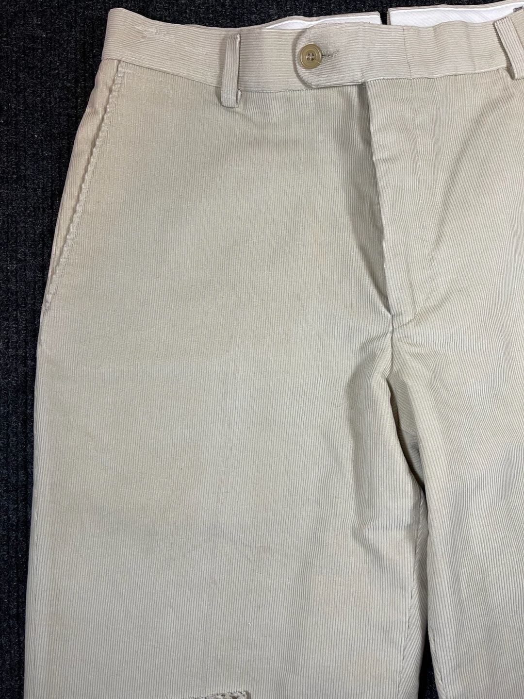 Hickey Freeman A Series Slack Size 32 Regular Beige Corduroy Pants NWT 12
