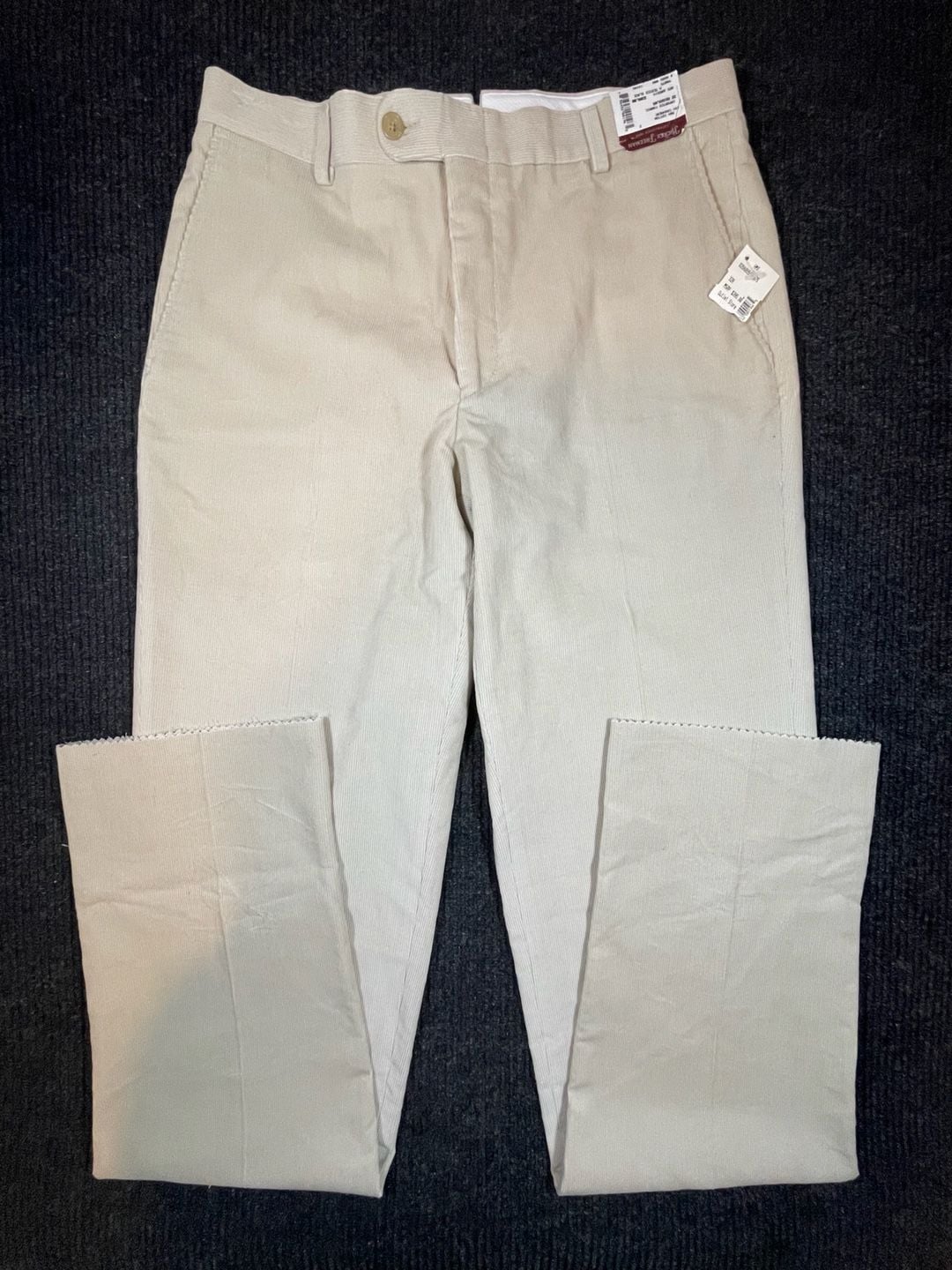 Hickey Freeman A Series Slack Size 32 Regular Beige Corduroy Pants NWT 14