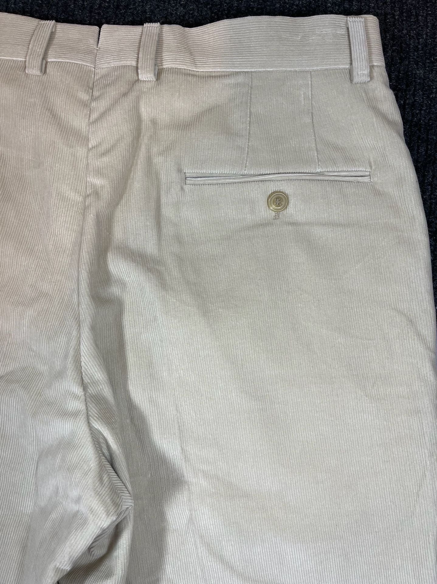 Hickey Freeman A Series Slack Size 32 Regular Beige Corduroy Pants NWT 5
