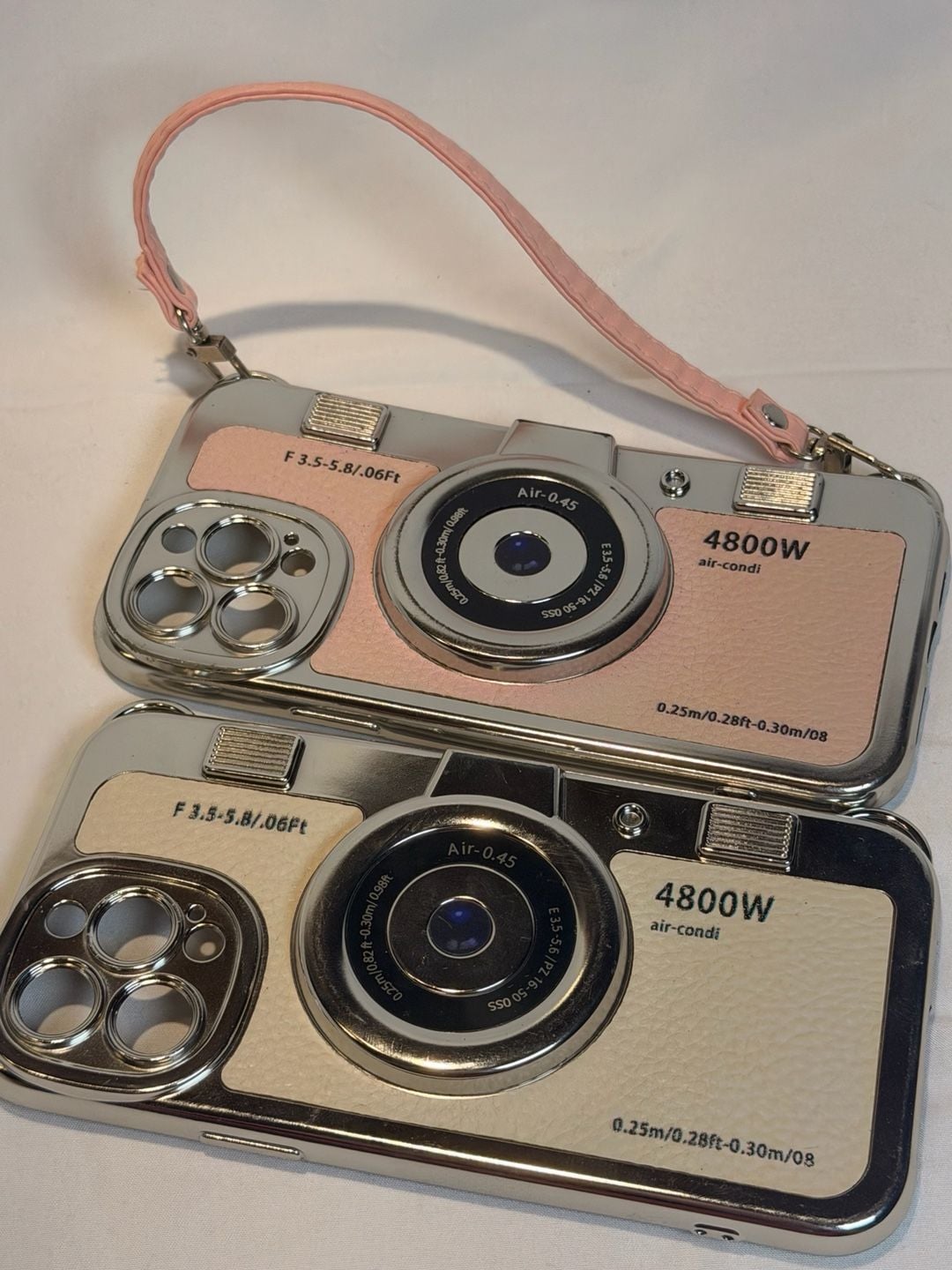 Unbranded Retro Camera Phone Case With Strap Pink And White Lot 2