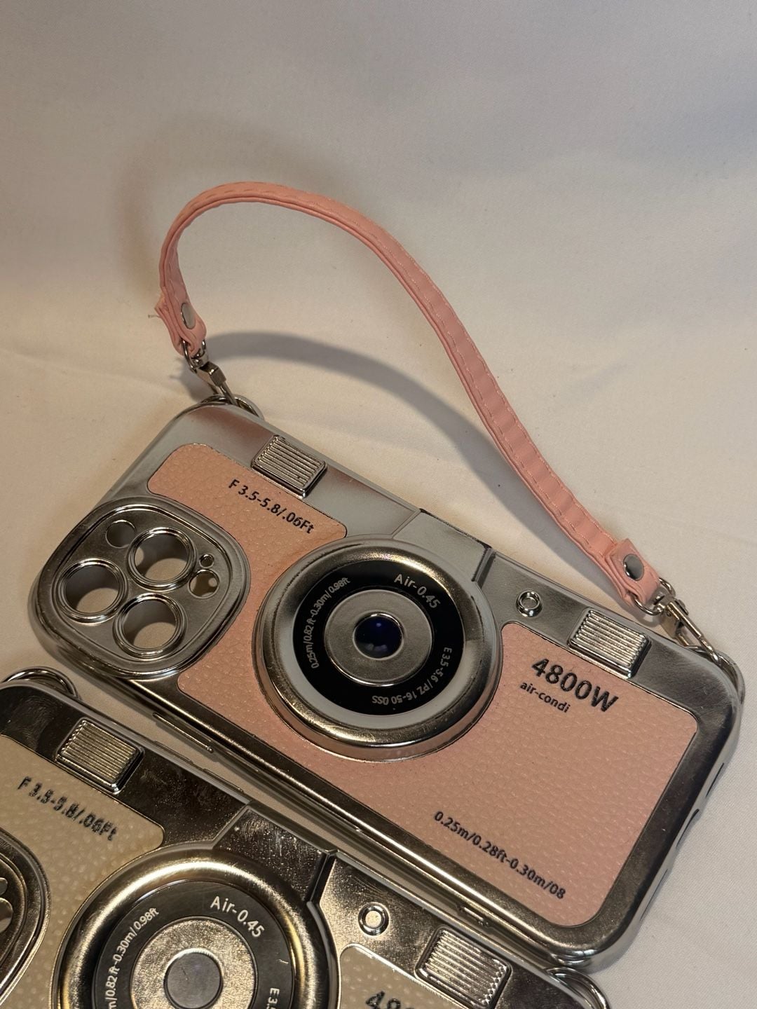 Unbranded Retro Camera Phone Case With Strap Pink And White Lot 3