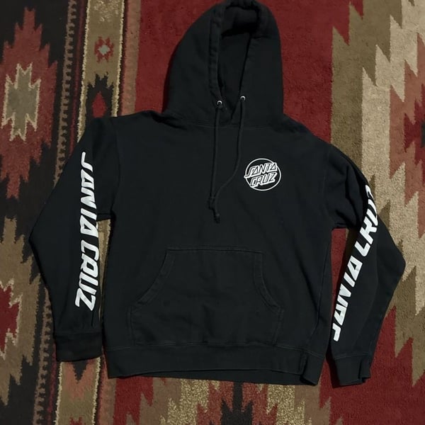 Santa Cruz Screaming Skull Hoodie Size M Black Pullover