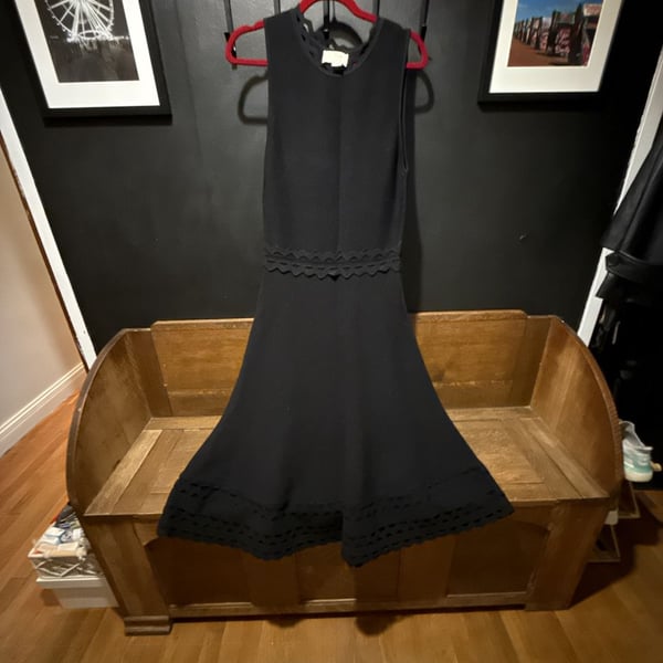 Kate Spade New York Black Sleeveless Knit Midi Dress