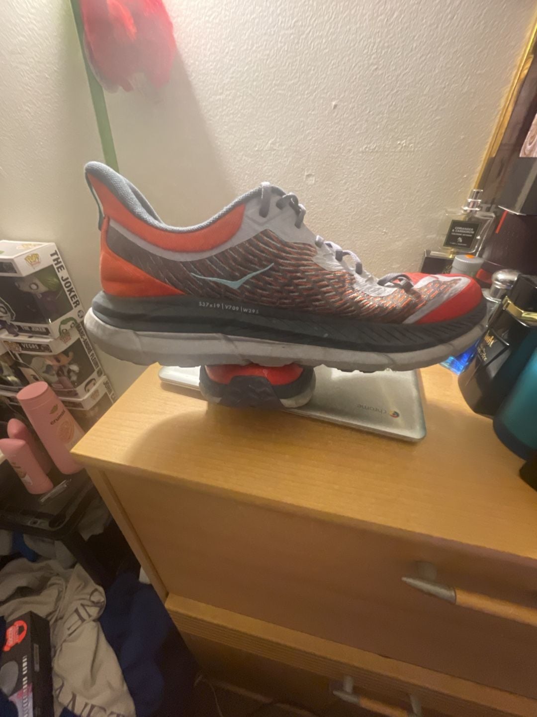 HOKA Mafate Speed 4 Trail Running Shoes Cerise Stormy Skies 5