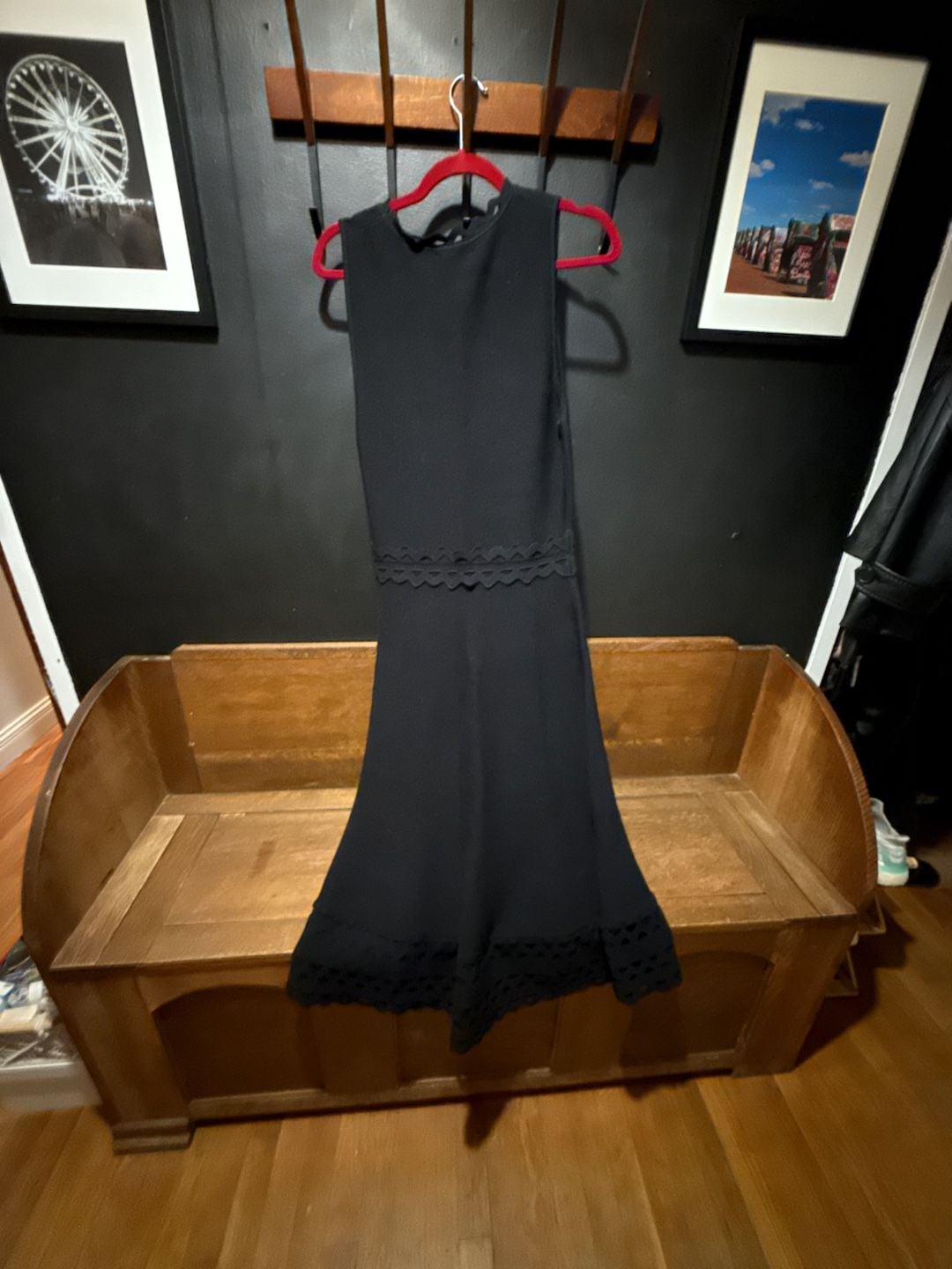 Kate Spade New York Black Sleeveless Knit Midi Dress 8