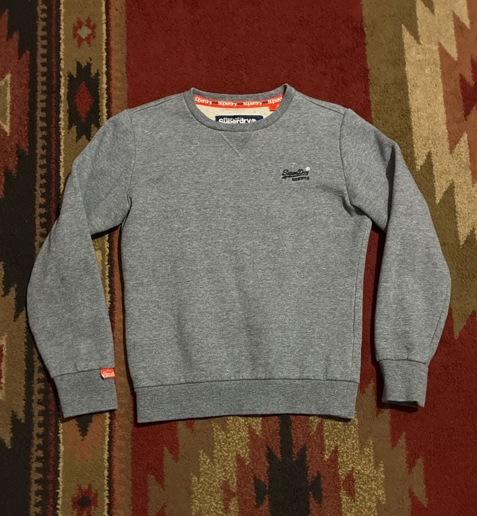 Superdry The Orange Label Crew Size X Small Grey Sweatshirt 2