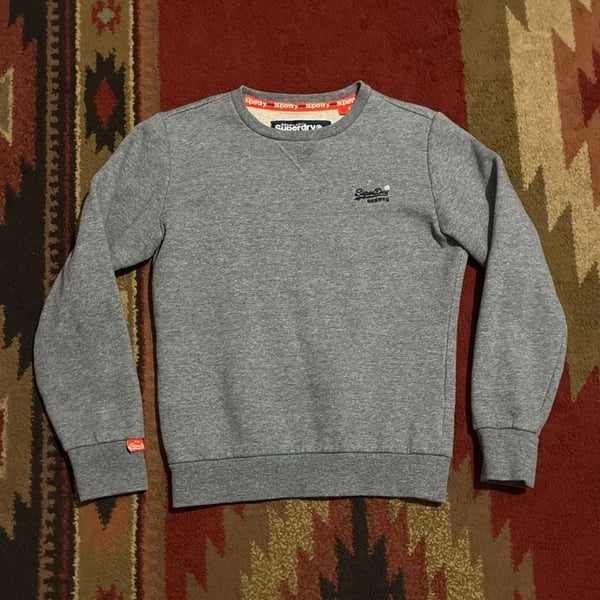 Superdry The Orange Label Crew Size X Small Grey Sweatshirt