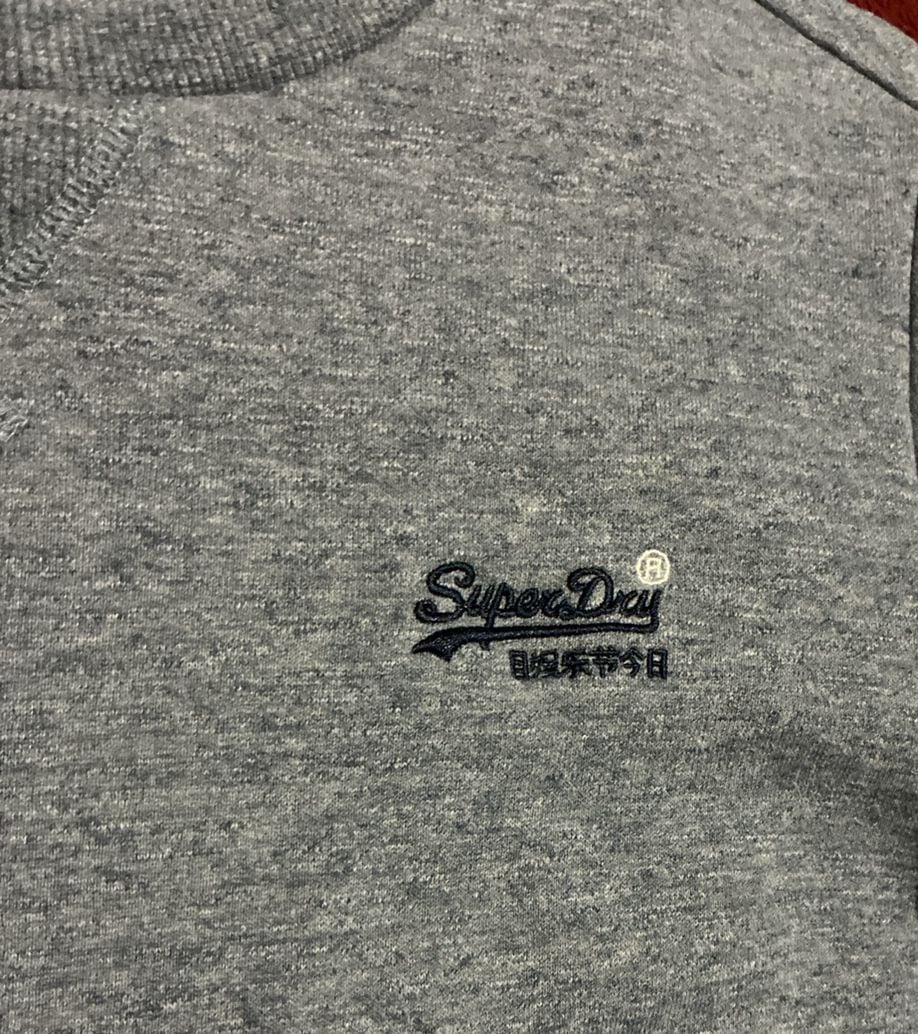 Superdry The Orange Label Crew Size X Small Grey Sweatshirt 3