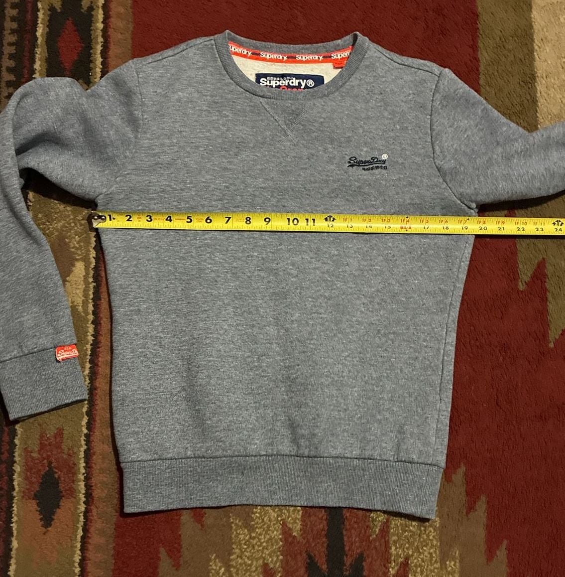 Superdry The Orange Label Crew Size X Small Grey Sweatshirt 6