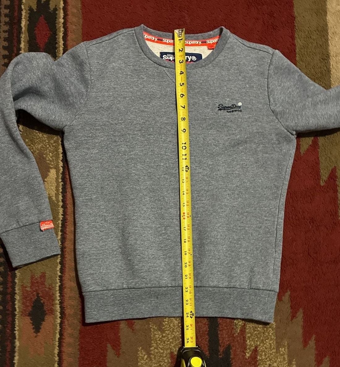 Superdry The Orange Label Crew Size X Small Grey Sweatshirt 7