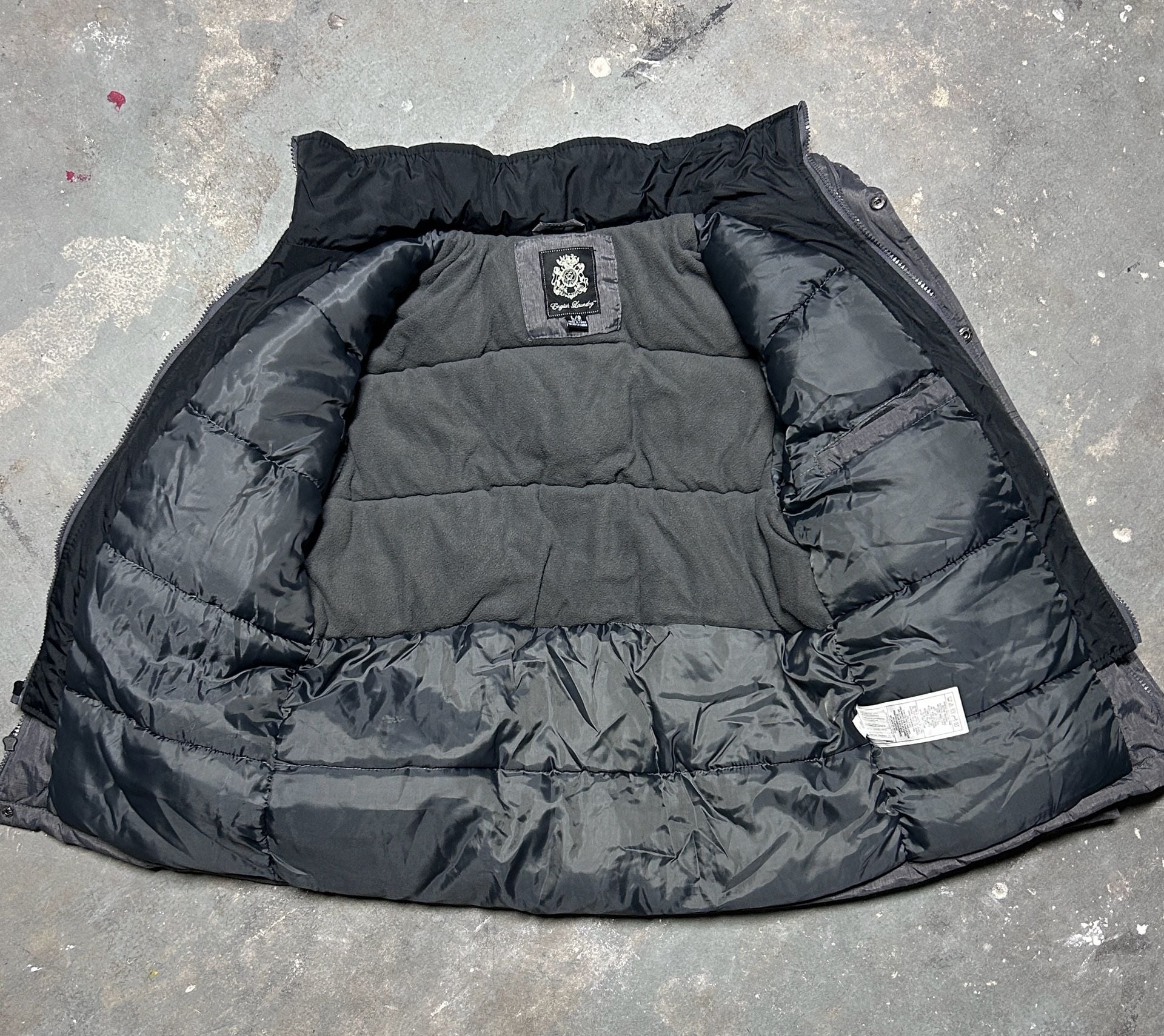 English Laundry Winter Puffer Jacket Size L (14/16) Gray Black 7