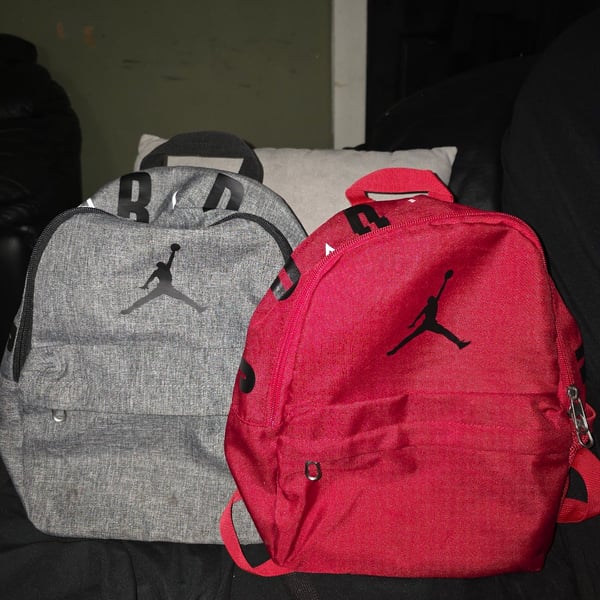 Jordan Jumpman Mini Backpack Pair of 2 (Red and Grey)