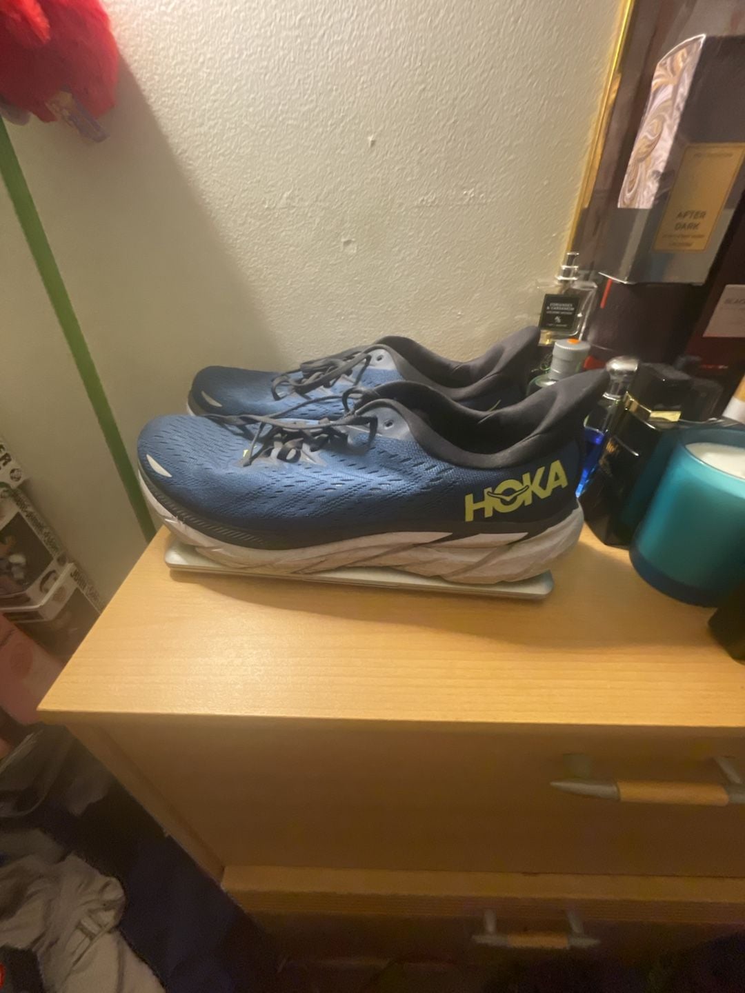 HOKA Clifton 8 Size 14 2E Wide Blue Running Shoes 2