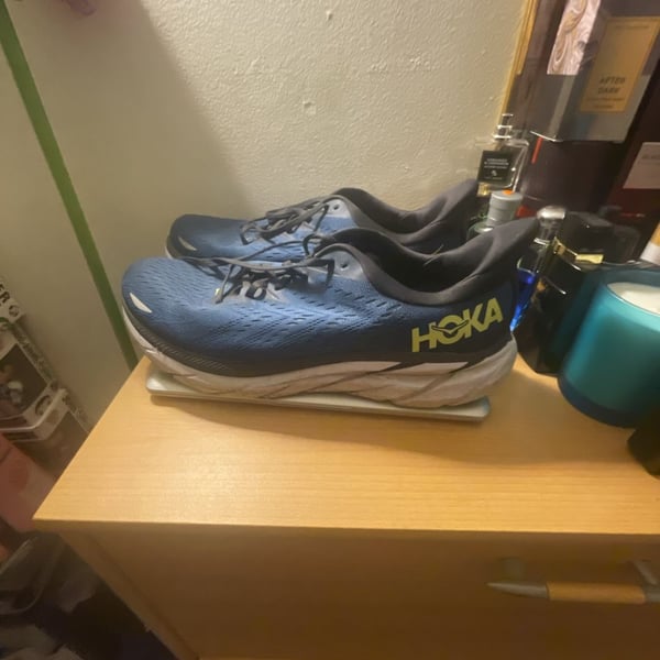 HOKA Clifton 8 Size 14 2E Wide Blue Running Shoes