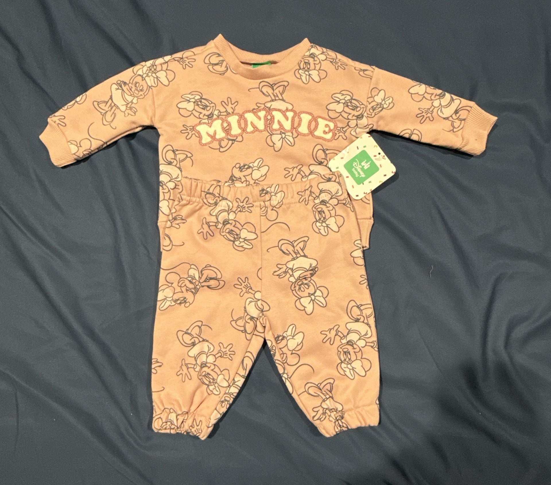 Disney Baby Minnie Mouse Sweatshirt And Joggers Set Pink 1