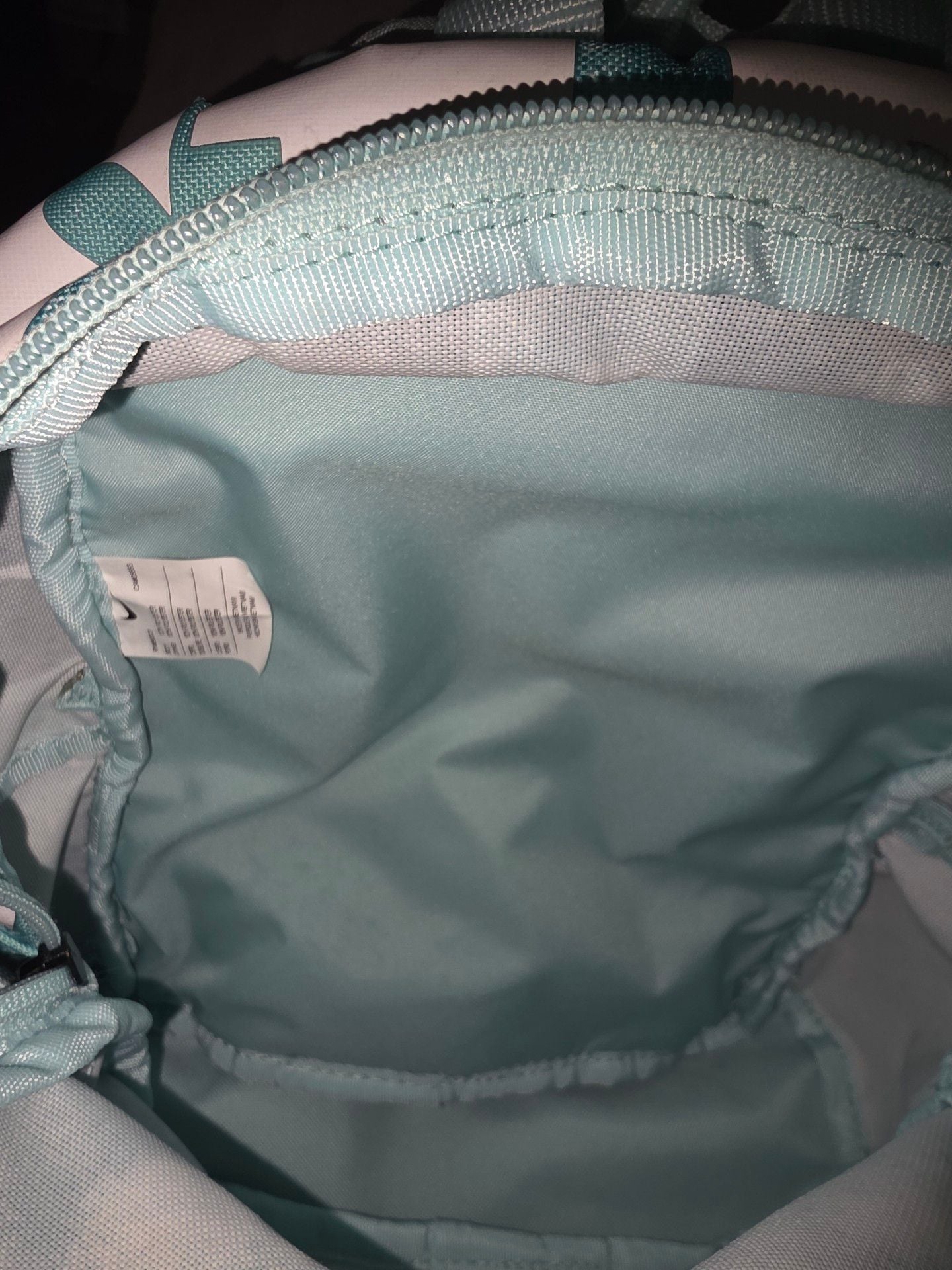 Nike Small Back Pack Turquoise Light Blue Just Do It 4