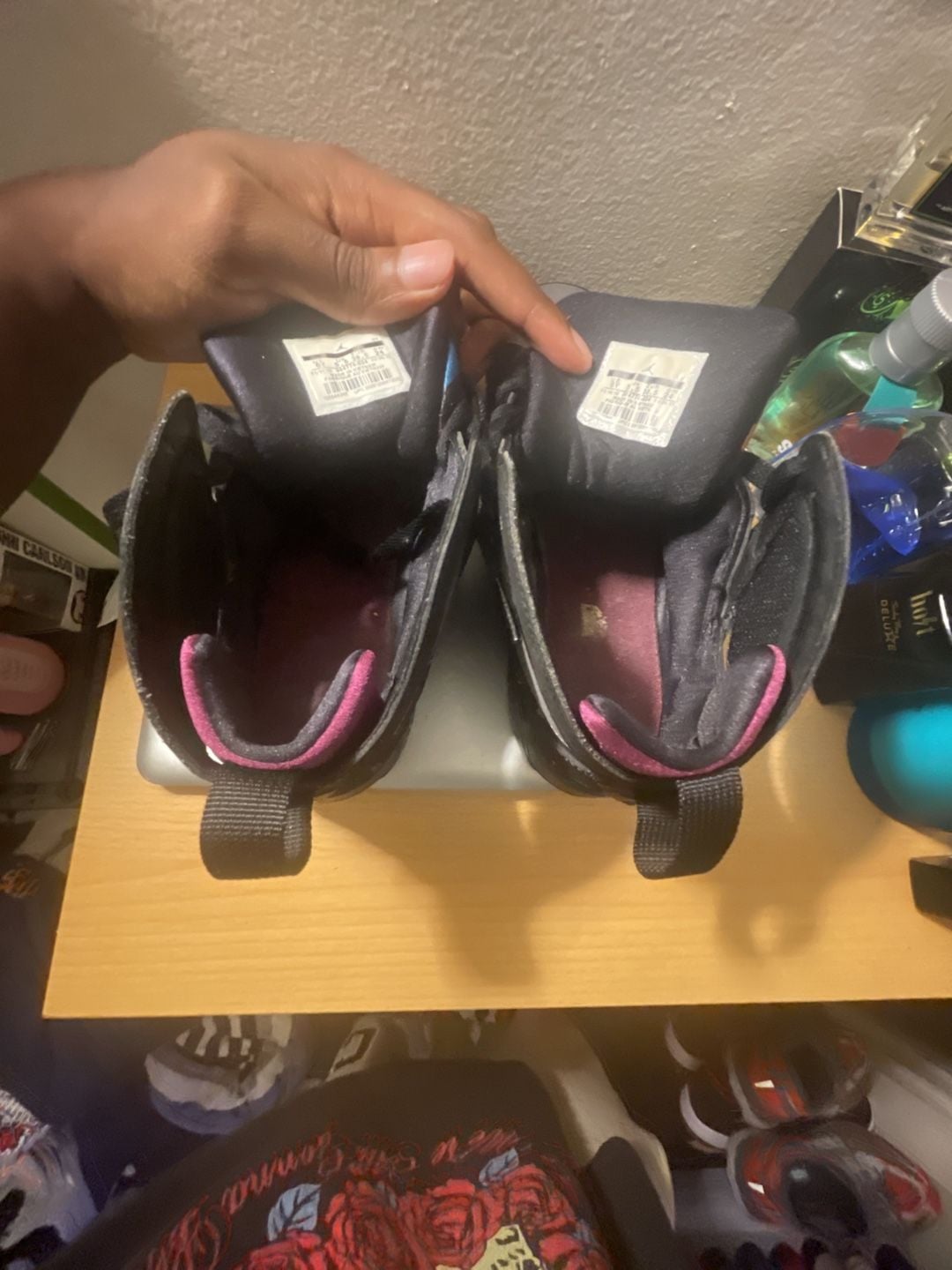 Jordan 7 Retro Bordeaux Size 6Y Black Grey 7